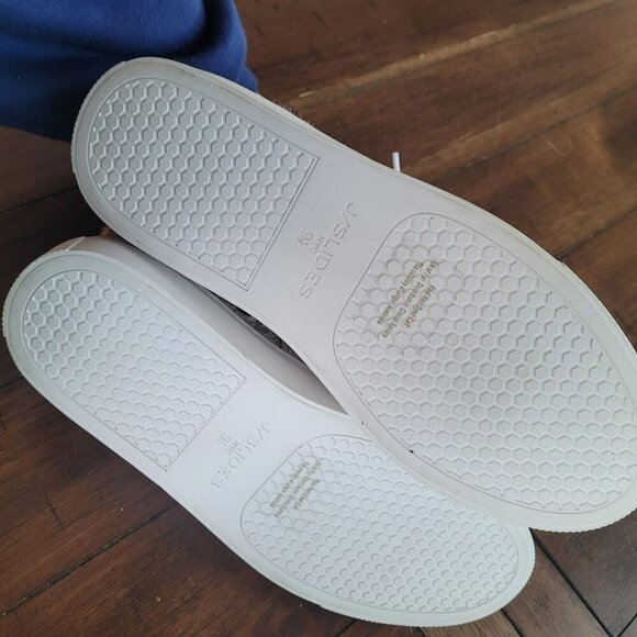 J/Slides NYC Leather Upper High-Top Sneakers With Fur & Silver Accents Size 9 - Picture 2 of 5